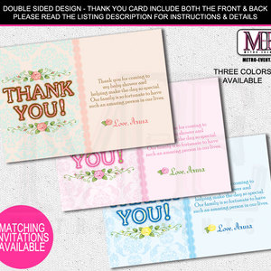 Shabby chic thank you cards - Thumbnail 2