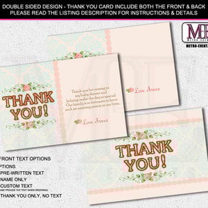 Shabby Chic Thank You Cards - Thumbnail 3