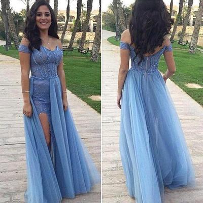 Blue prom dress, long prom dress, elegant prom dress, junior prom dress, 2016 prom dress, pretty prom dress, unique prom dress, party dress, bd1607061