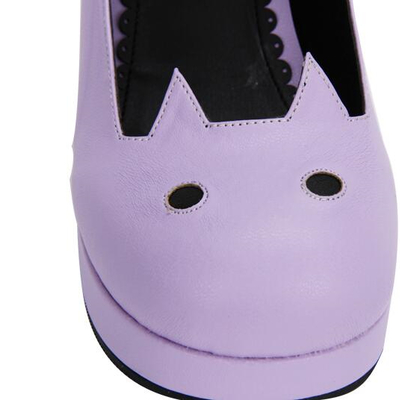 Cute cat heeled shoes free ship