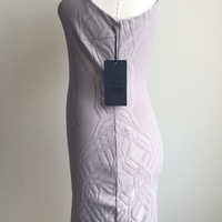 LAPINA BY DAVID HELWANI Gray Sleeveless Bodycon Sheath Dress - Thumbnail 3