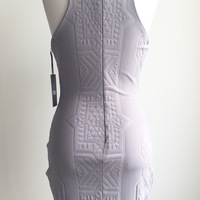 LAPINA BY DAVID HELWANI Gray Sleeveless Bodycon Sheath Dress - Thumbnail 4