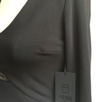 LAPINA BY DAVID HELWANI Mesh Cutout Long Sleeve Crop Top - Thumbnail 4