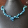 Black Agate and Aqua Chips Necklace-1