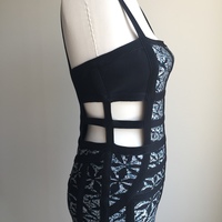 HERVE LEGER "Yuna" Sundial Print Bandage Jumpsuit - Thumbnail 1