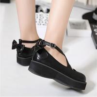 35-39 Heart Bowknot Platform Shoes - Thumbnail 1