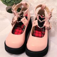 Japanese Harajuku Heart Strap Platform Shoes - Thumbnail 2