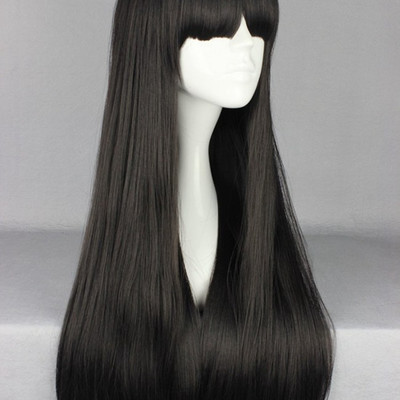 Black lolita straight wig