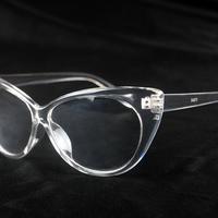 Retro Cat Eyes Transparent Sunglasses - Thumbnail 2