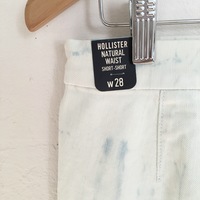 White Wash High Waisted Shorts - Thumbnail 1