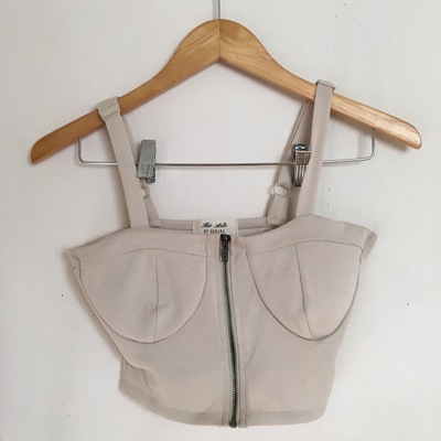 Taupe bustier style top