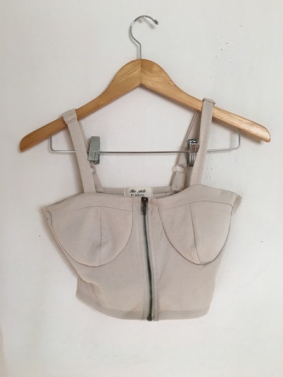 Taupe Bustier Style Top