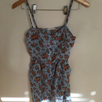 Floral Dress with Pockets - Thumbnail 1