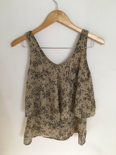 Floral Chiffon Layered Tank