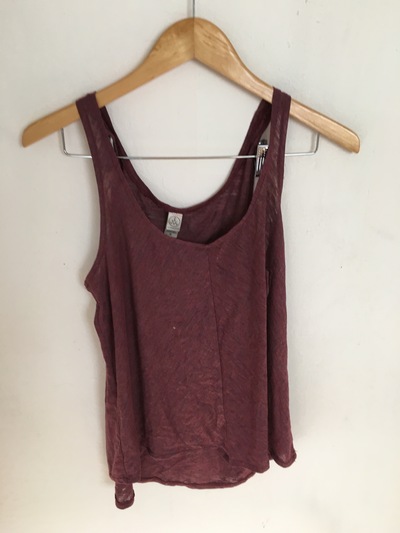 Distressed Maroon Tank