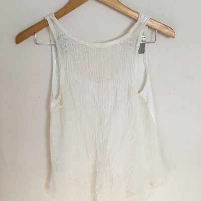 Not so basic white detail back tank