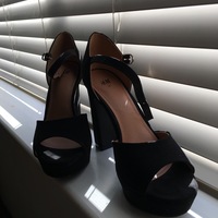 Open Toe Mary Jane Platform Heels - Thumbnail 1