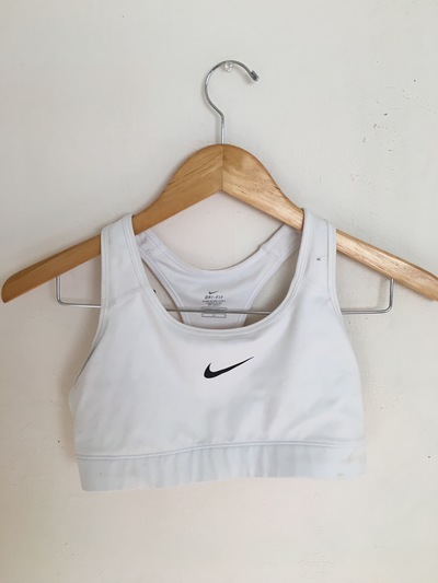 White Nike Sports Bra
