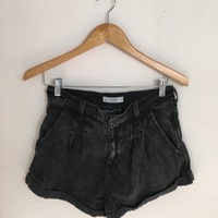 Black High Waisted Shorts - Thumbnail 2