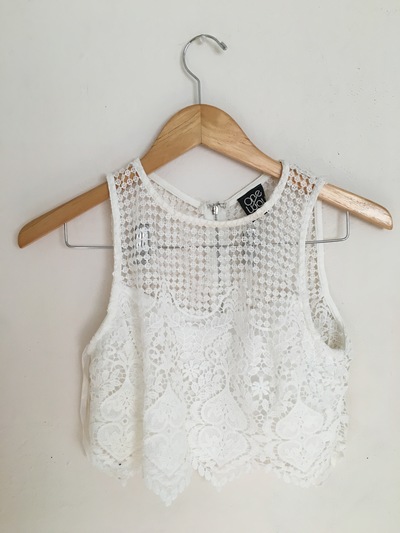 White detail top