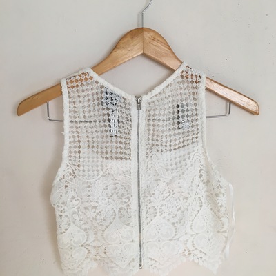 White detail top
