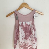 Pink Chiffon Back Tank - Thumbnail 2