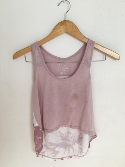 Pink Chiffon Back Tank
