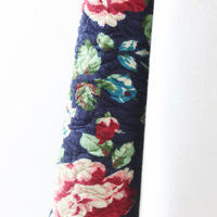 Harajuku retro flower solid color sleeve hoodie - Thumbnail 4