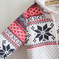 Harajuku Snow stamping long-sleeved hoodies - Thumbnail 3