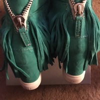 Giuseppe Zanotti Teal Fringe Wedge Sneaker - Thumbnail 4