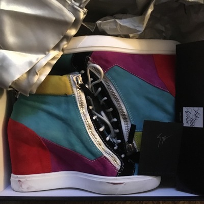Giuseppe zanotti multicolored wedge sneakers