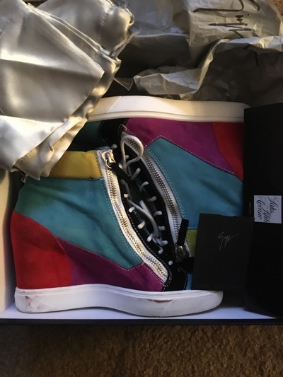 Giuseppe Zanotti Multicolored Wedge Sneakers
