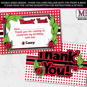 Ladybug thank you cards | metro-events - Thumbnail 1