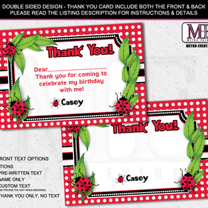 Ladybug Thank You Cards | Metro-Events - Thumbnail 1