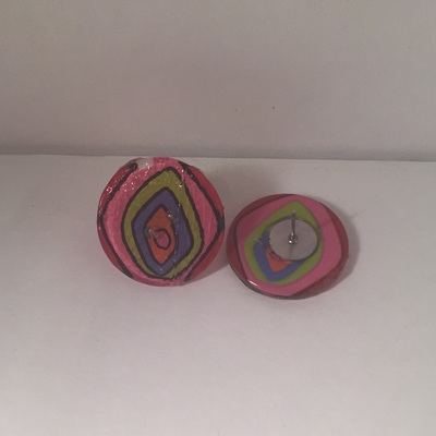 Button earrings - Thumbnail 1