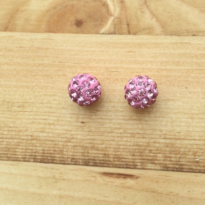 Sparkle earrings - pink