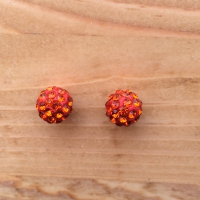 Sparkle Earrings - Fire Orange