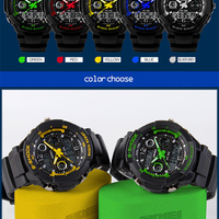 LED Sports Watch Dual movement two time zones! Water Resistant up to 50M! - Thumbnail 2