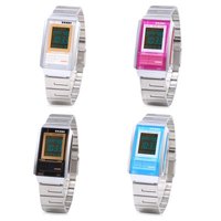 LED Digital Watch Stainless Steel Water resistant - 50m, Alarm, Back Light, Chronograph - Thumbnail 4