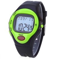 Sporty Pulse Heart Rate Monitor Calories Counter Fitness Watch Chronograph, Alarm 5 Fun Exciting Colors! - Thumbnail 1