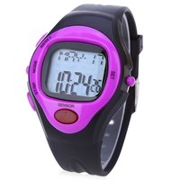 Sporty Pulse Heart Rate Monitor Calories Counter Fitness Watch Chronograph, Alarm 5 Fun Exciting Colors! - Thumbnail 4