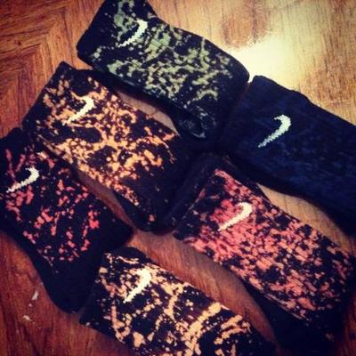 Custom black and color nike socks!