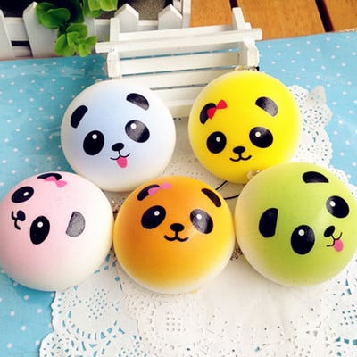 Jumbo colorful panda bun squishy charms - Thumbnail 4