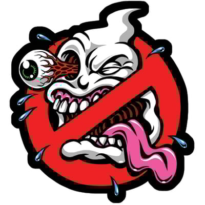 Ghost blast full color shaped vinyl sticker - Thumbnail 3