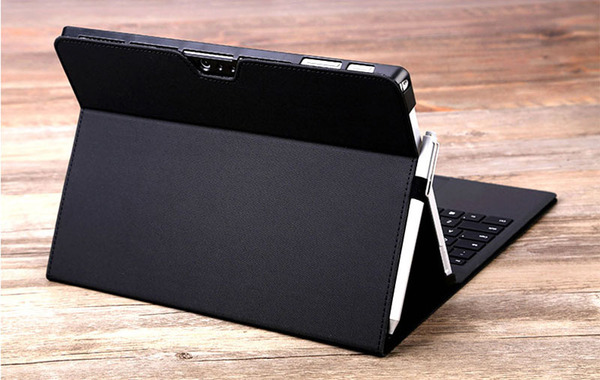 Black Surface Pro 4 5 6 7 8 9 Cover With Pen Cap SPC06