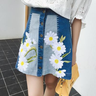 Daisy patch denim skirt - Thumbnail 5
