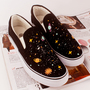 Harajuku galactic cosmic hand-painted canvas shoes-1