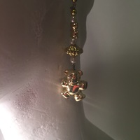 Teddy Bear Beaded Drop Earrings  - Thumbnail 2