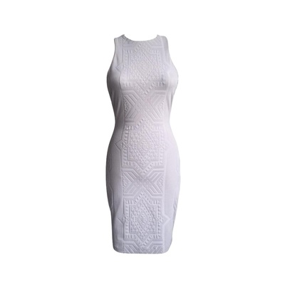 LAPINA BY DAVID HELWANI Gray Sleeveless Bodycon Sheath Dress