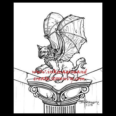 Gargoyle Coloring Poster 